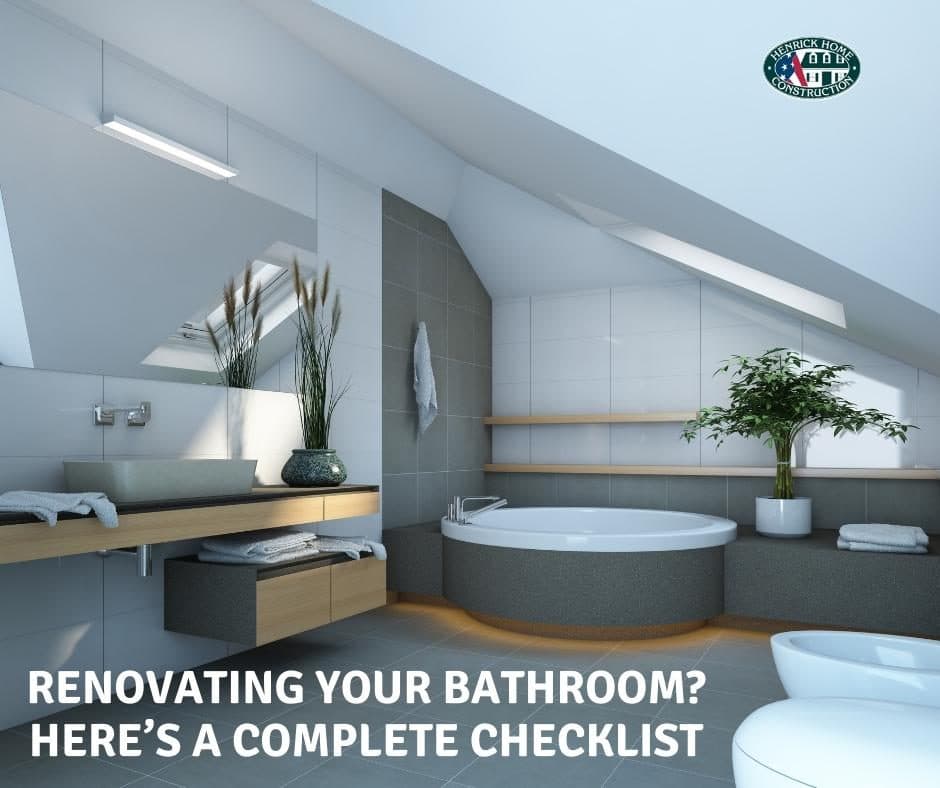 Renovating your bathroom ? Here's a complete checklist