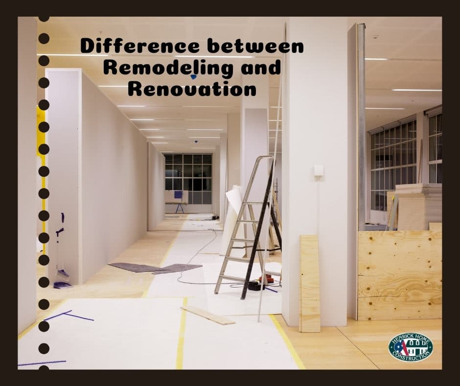 Difference between Remodeling and Renovation