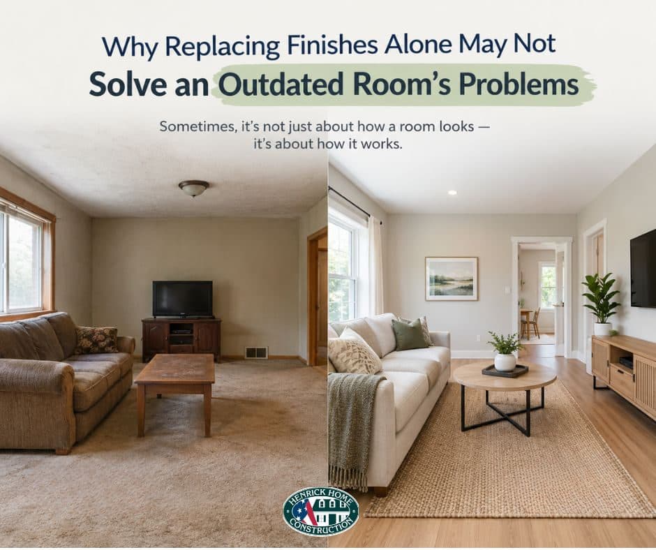 Why Replacing Finishes Alone May Not Solve an Outdated Room's Problems